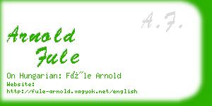 arnold fule business card